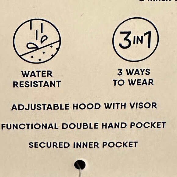 Lands' End Women's 3-in-1 Systems Jacket & Vest Size S Black Water Resistant NEW - Picture 12 of 15